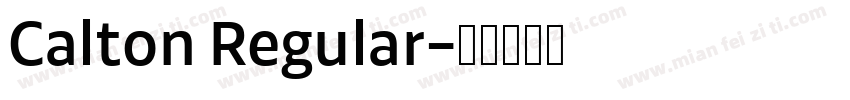 Calton Regular字体转换